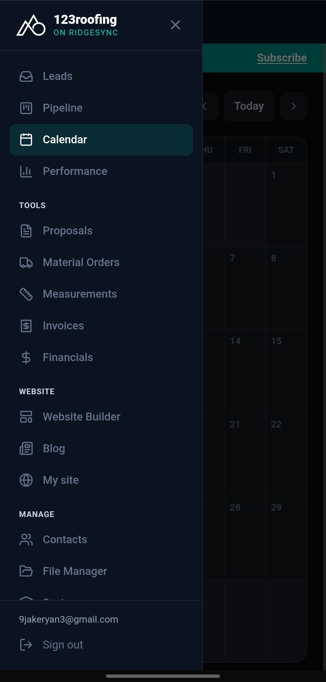 RidgeSync on your phone
